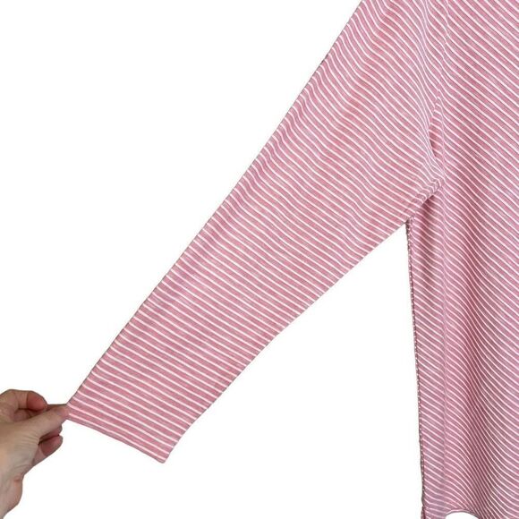 New CJ Banks Red Striped V-Neck Coastal Tunic Top Size 1X - Picture 4 of 8